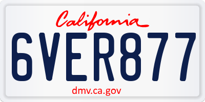 CA license plate 6VER877