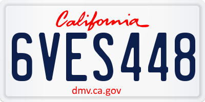CA license plate 6VES448
