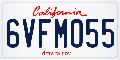 CA license plate 6VFM055