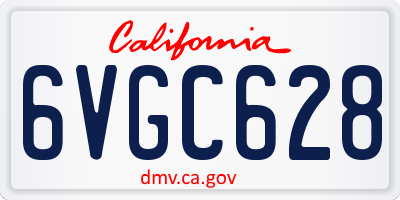 CA license plate 6VGC628