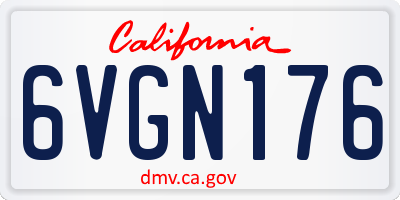CA license plate 6VGN176