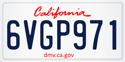 CA license plate 6VGP971