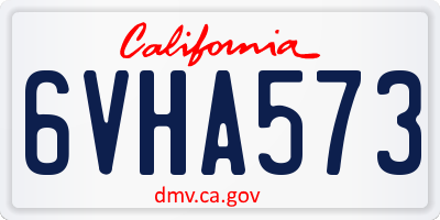 CA license plate 6VHA573