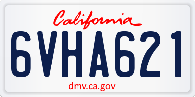 CA license plate 6VHA621