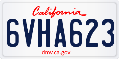CA license plate 6VHA623