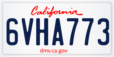 CA license plate 6VHA773
