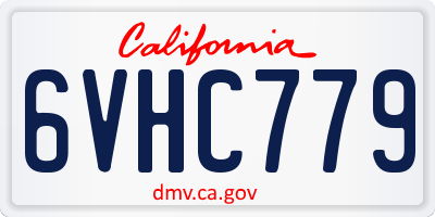 CA license plate 6VHC779