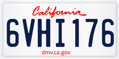 CA license plate 6VHI176