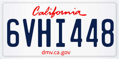 CA license plate 6VHI448