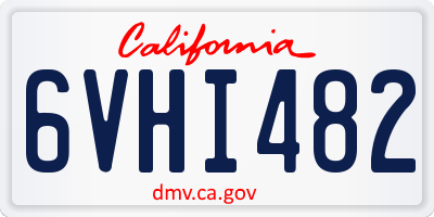 CA license plate 6VHI482