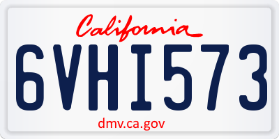 CA license plate 6VHI573