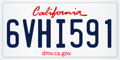 CA license plate 6VHI591