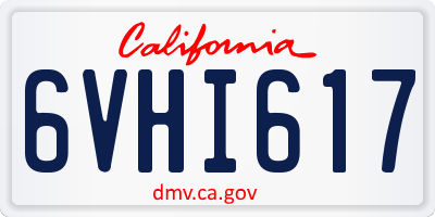 CA license plate 6VHI617