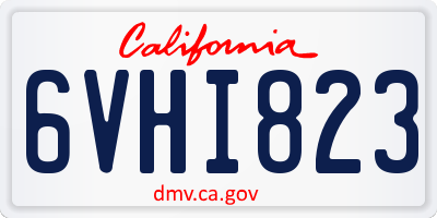 CA license plate 6VHI823