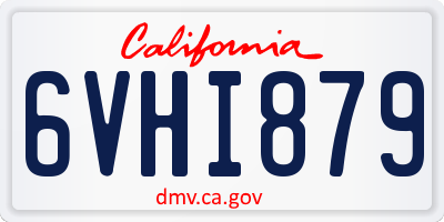CA license plate 6VHI879