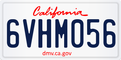 CA license plate 6VHM056