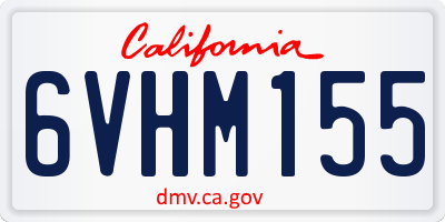 CA license plate 6VHM155