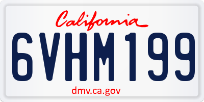 CA license plate 6VHM199