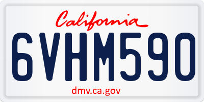 CA license plate 6VHM590