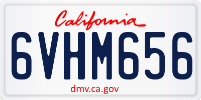 CA license plate 6VHM656