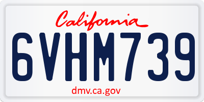 CA license plate 6VHM739