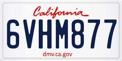 CA license plate 6VHM877