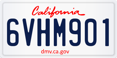 CA license plate 6VHM901