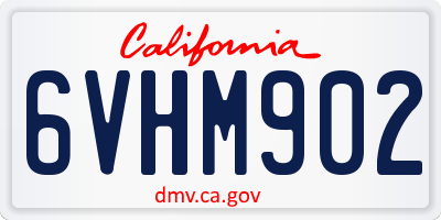 CA license plate 6VHM902