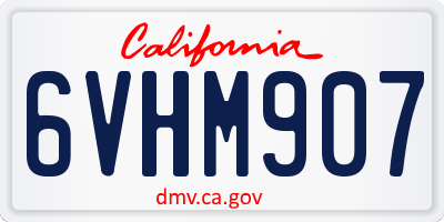 CA license plate 6VHM907