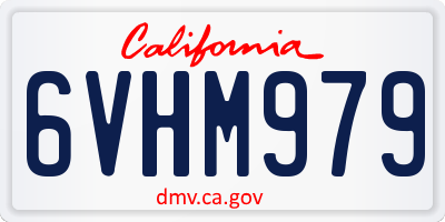 CA license plate 6VHM979