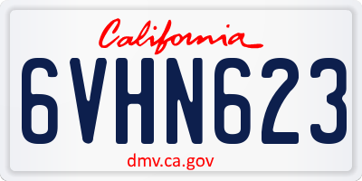 CA license plate 6VHN623