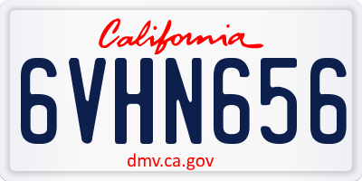 CA license plate 6VHN656