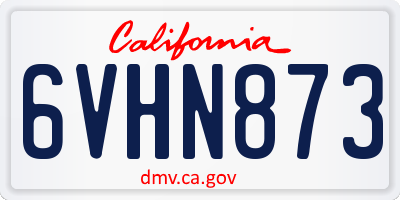 CA license plate 6VHN873