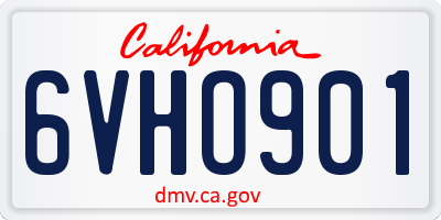 CA license plate 6VHO901