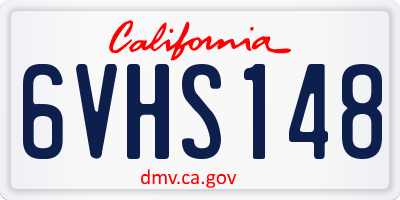 CA license plate 6VHS148