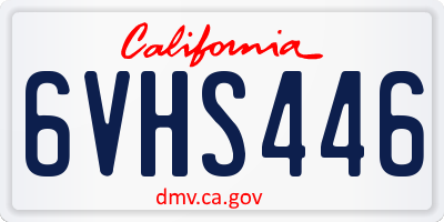 CA license plate 6VHS446