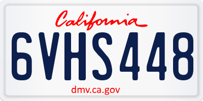 CA license plate 6VHS448
