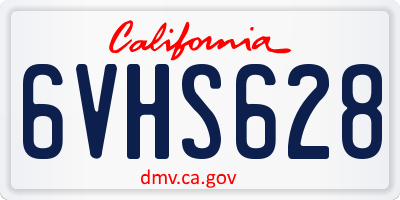 CA license plate 6VHS628