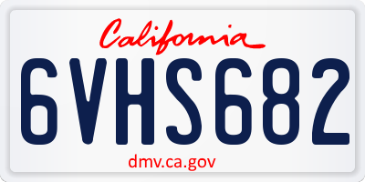 CA license plate 6VHS682