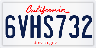 CA license plate 6VHS732