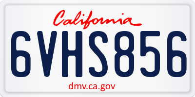 CA license plate 6VHS856