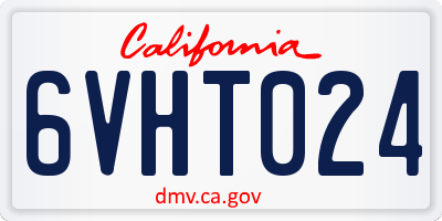 CA license plate 6VHT024