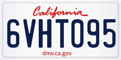 CA license plate 6VHT095