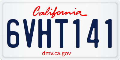 CA license plate 6VHT141