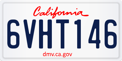 CA license plate 6VHT146