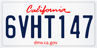 CA license plate 6VHT147