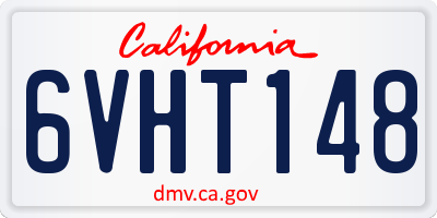CA license plate 6VHT148