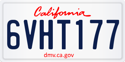CA license plate 6VHT177