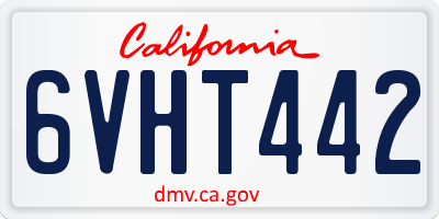 CA license plate 6VHT442