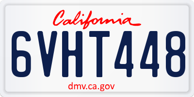 CA license plate 6VHT448
